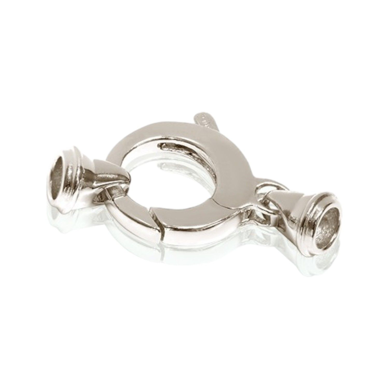 Schmidt Perlschließe Karabiner für Damen, Silber 925 rhodiniert, Ø 11mm