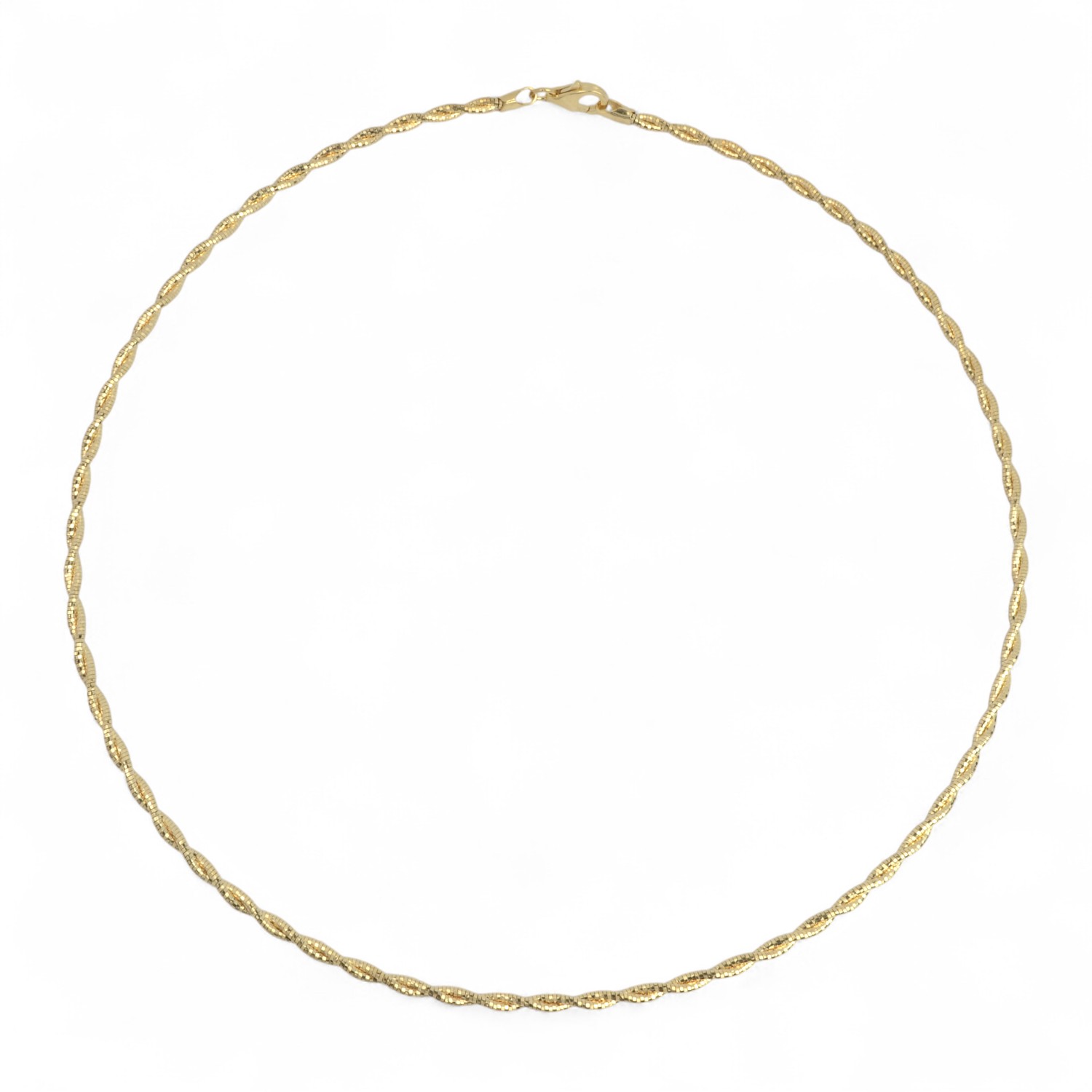 Schmidt Halsreif für Damen, 45cm goldfarbene 925 Silber vergoldet Kette, 2,8mm, elegantes Schmuckstück