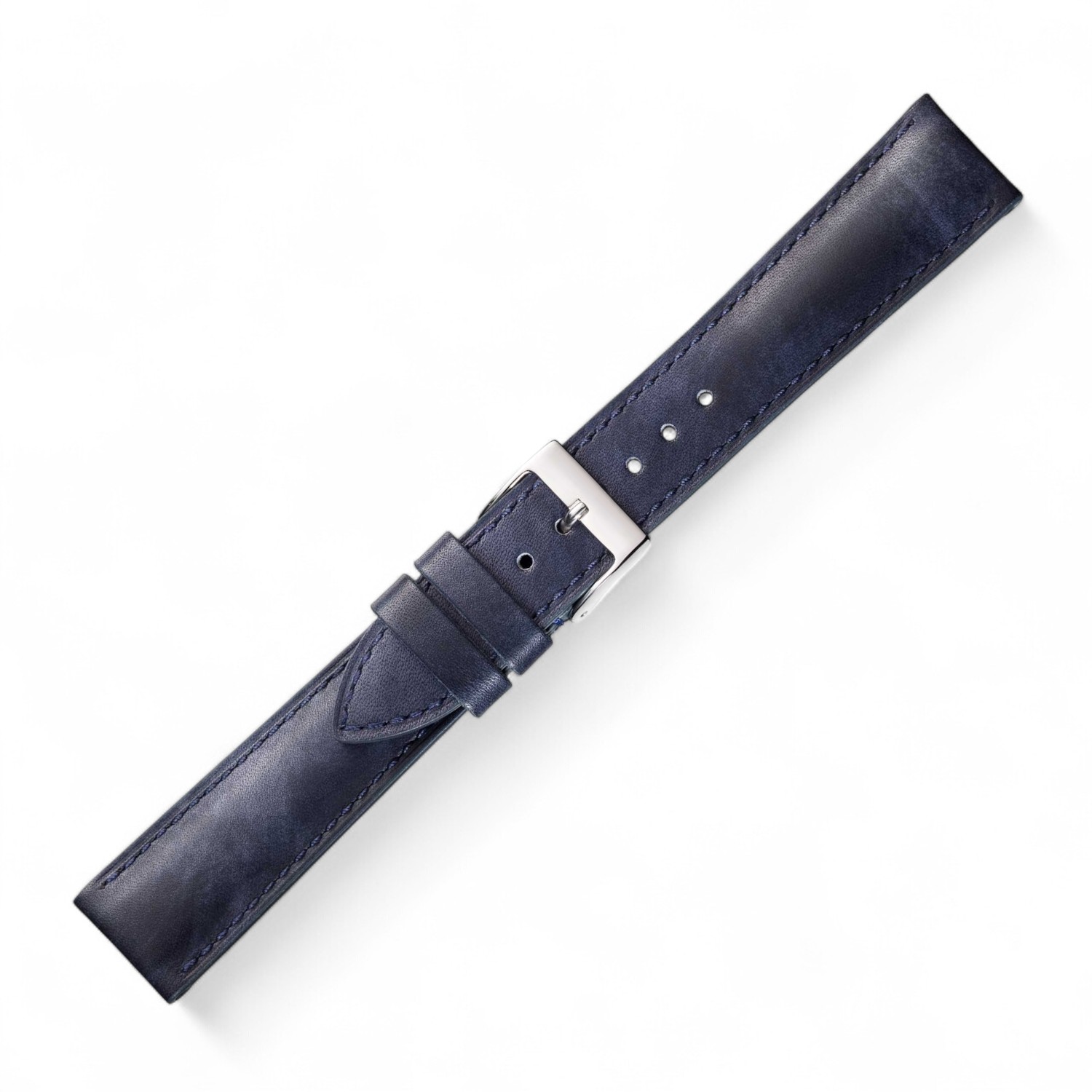 Schmidt Uhrenarmband Florenz aus Leder, blau, 20mm Anstoßbreite, Unisex