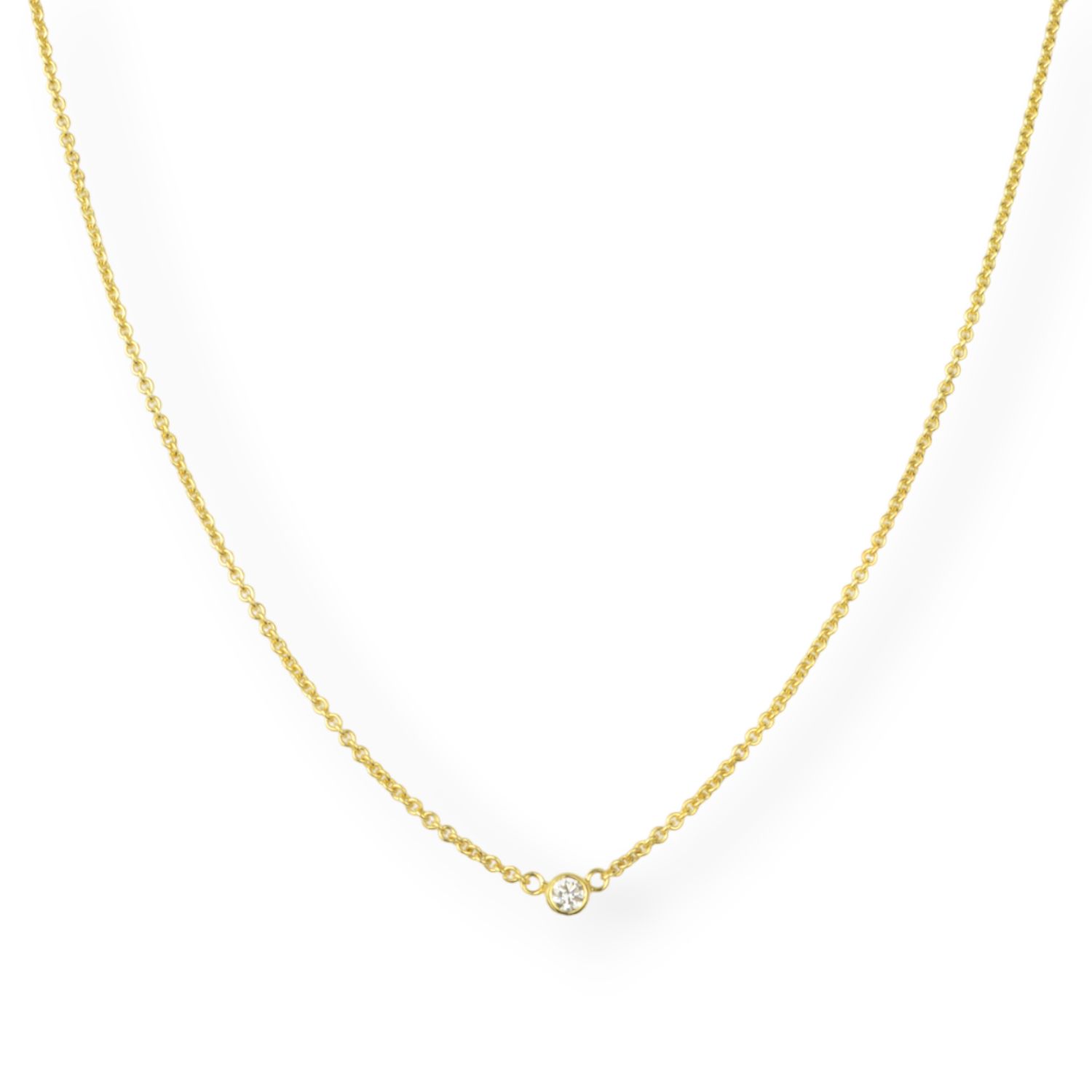 Schmidt Damen-Kette in Gelbgold 585 mit 0,09 Carat Brillant, Länge 43/45cm