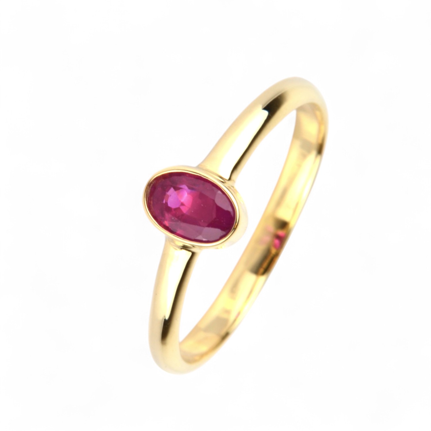 Schmidt Damenring "Ring mir Rubin" - 585 Gold, Rubin, Größe 56, goldfarben & rot