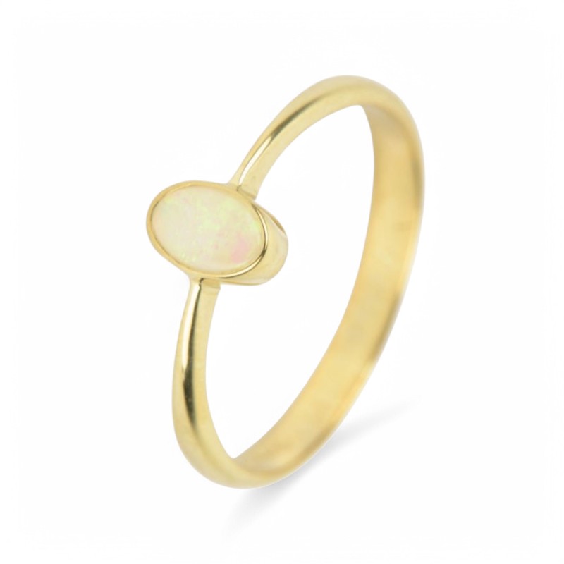 Schmidt Damenring Gold 585 mit Opal, Hauptfarbe Gold, Ringgröße 55