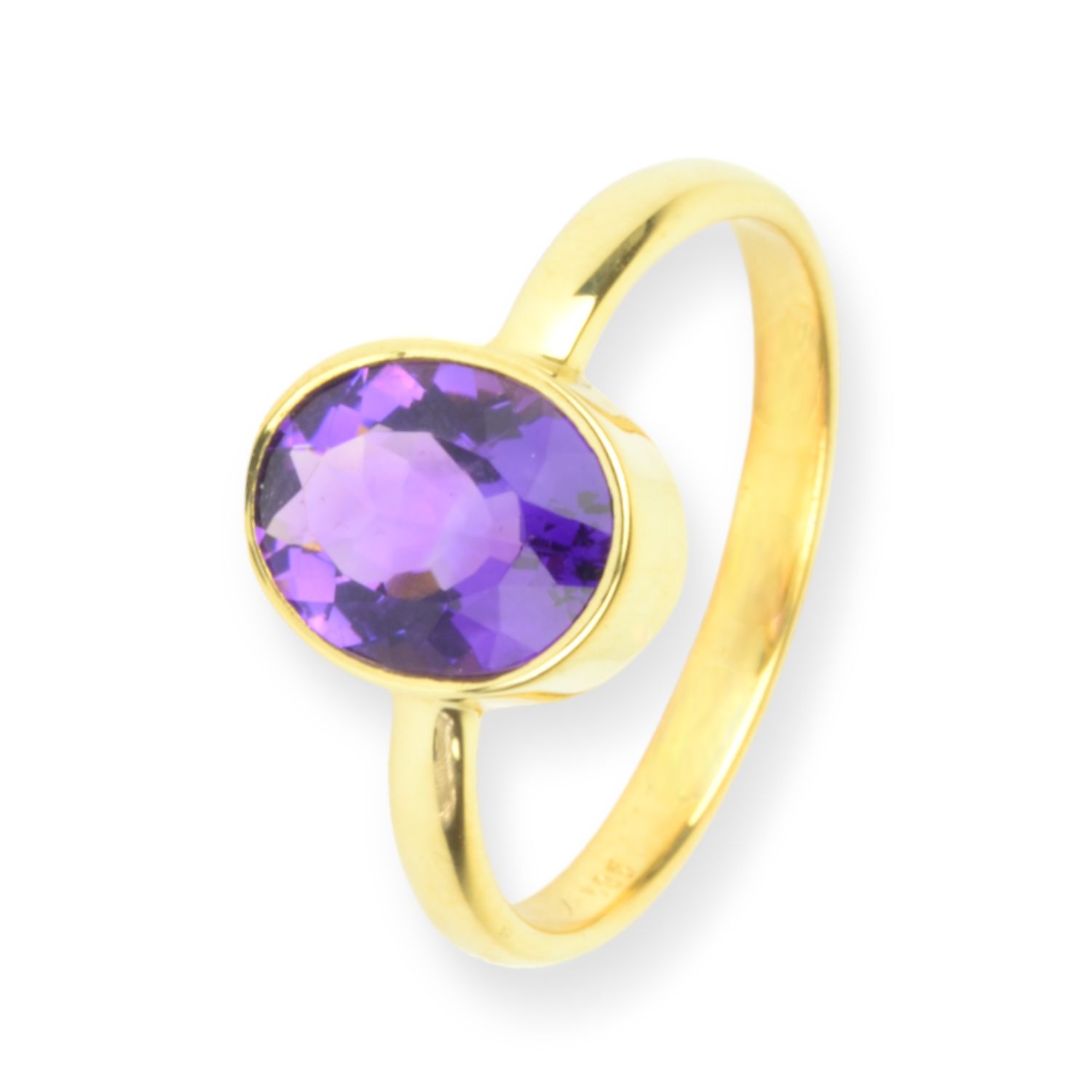 Ring mit Amethyst oval