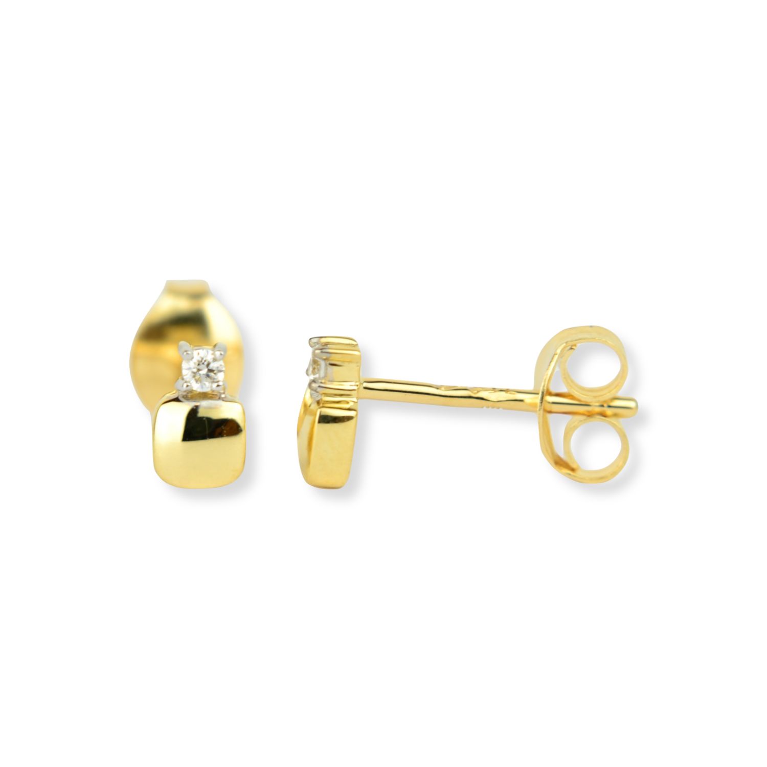 Damen Ohrstecker 750 Gold Brillant 0,030ct, 5.3x3.5mm, SI Clarity - Schmuck für Damen