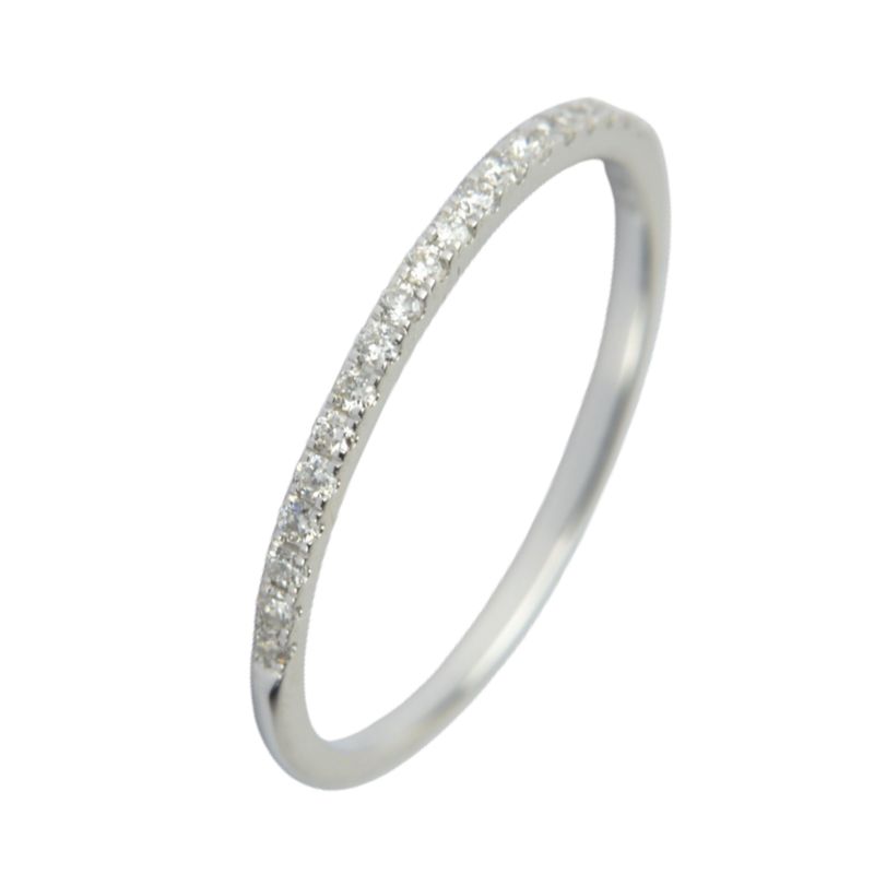 Schmidt Verlobungsring für Damen, 750 Gold, 19 Brillanten 0,14 ct, Größe 54
