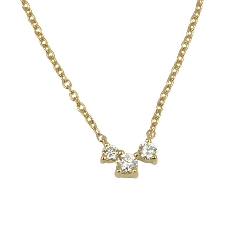 Schmidt Damen Kette 750er Gold, 15 Brillanten SI, 0,09 Carat, 42/45cm, Goldfarben