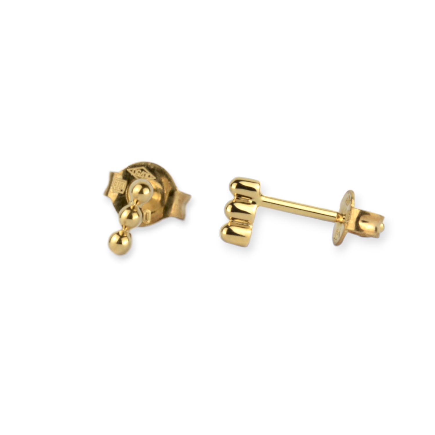 Schmidt Ohrstecker 750er Gold, Kugelreihe, Damen, 1,5*5mm - Goldfarben