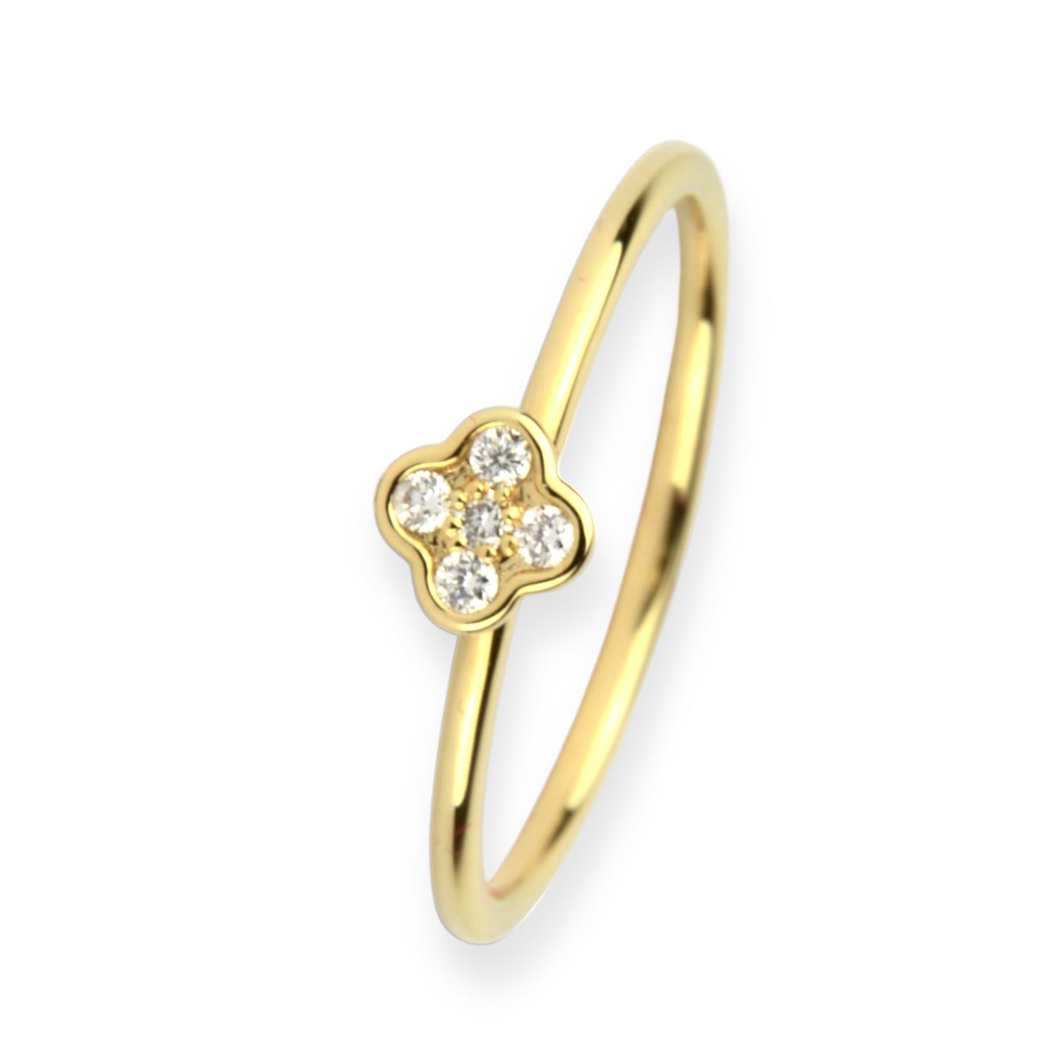 Ring mit Motiv 5 Brillanten 0.07ct
