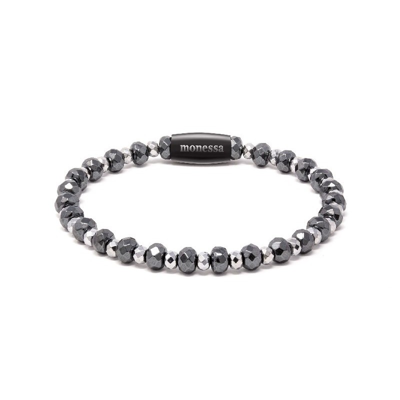 Monessa Armband für Damen, Armschmuck in Grau, 18,5 cm Kettenlänge