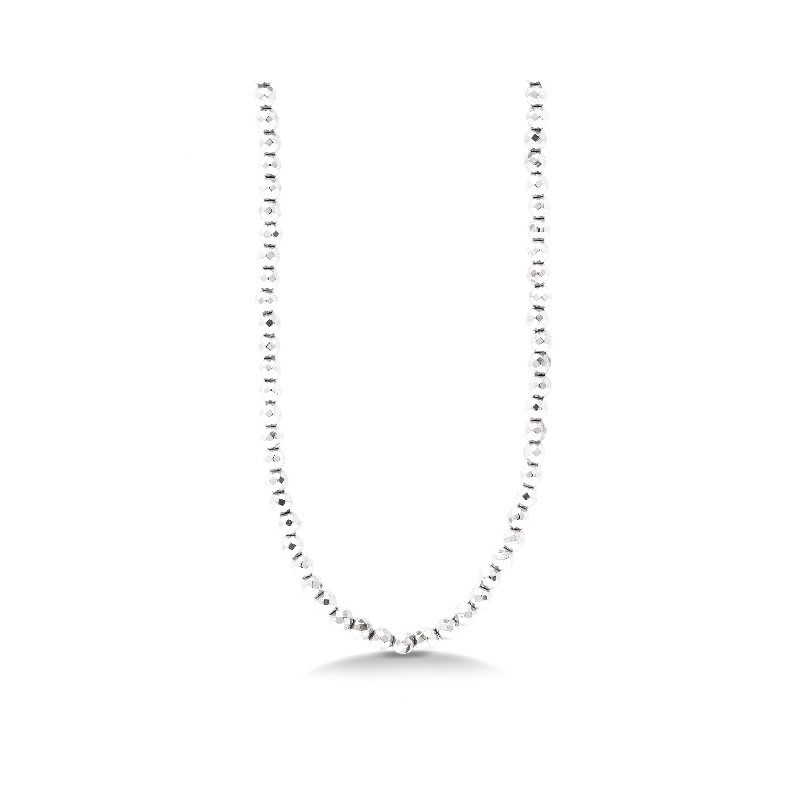 monessa Damen Halskette in Silber, Elegante Kettenglieder, 42 cm Länge