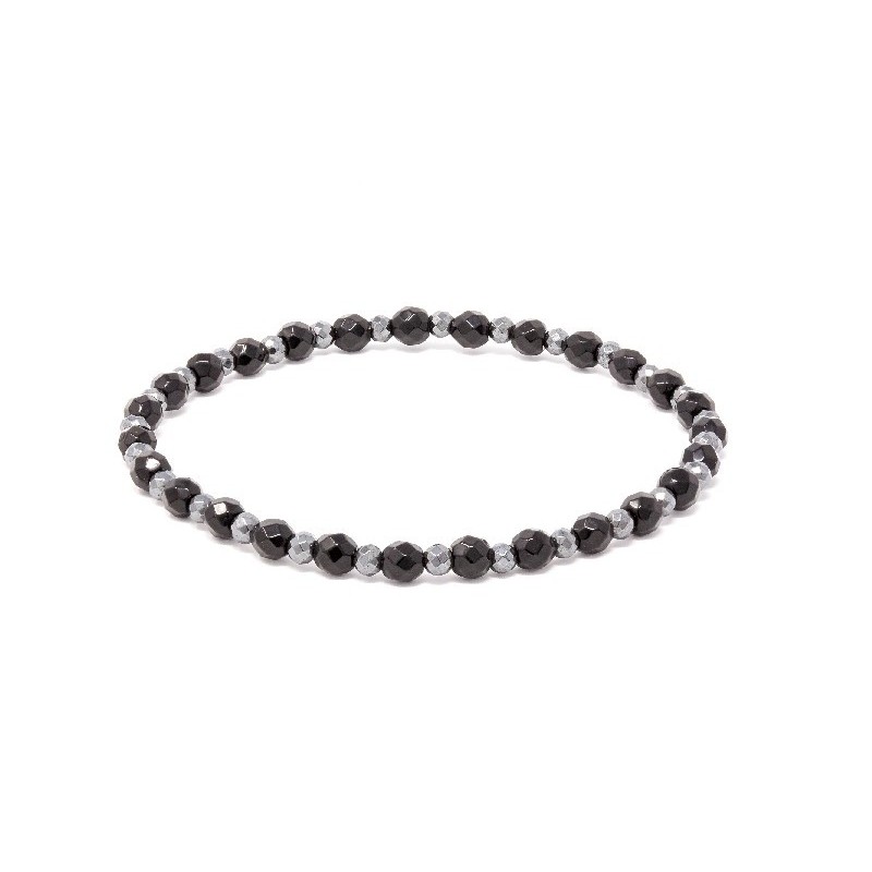 Monessa Damen Armband 5411219, Armschmuck in Schwarz, 19 cm