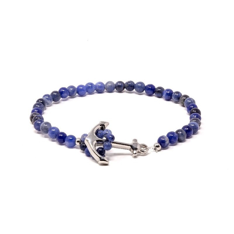 monessa Damen Armband blau, Kettenlänge 19 cm, Armschmuck - 5414219