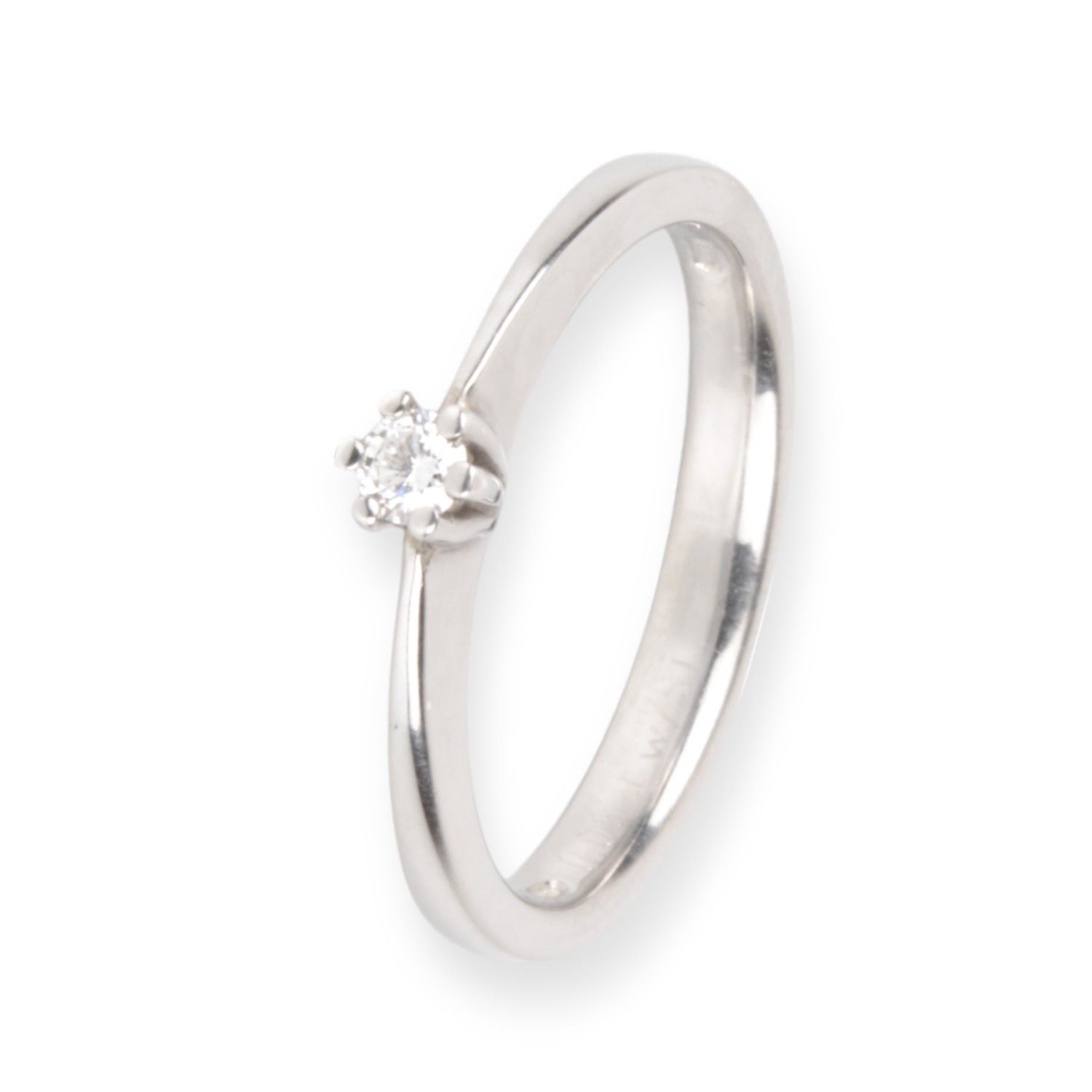 Schmidt Verlobungsring für Damen, Silber 925, Brillant 0,09 ct, Größe 57,5