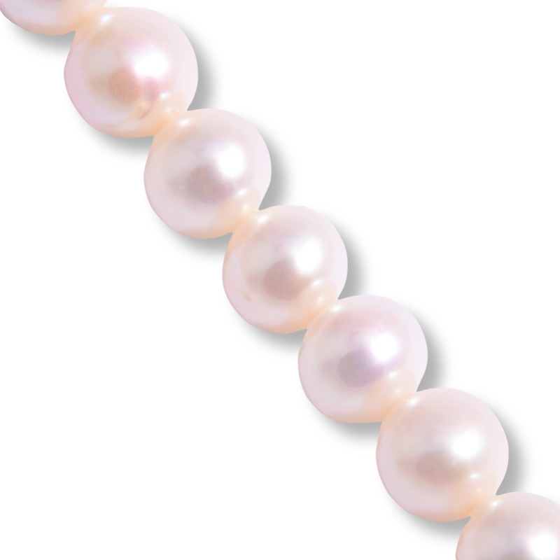 Schmidt Süßwasserperlen-Kette für Damen, weiß, 41 cm Länge