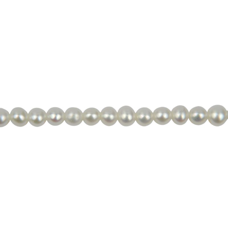 Schmidt Süßwasserperlen Kette für Damen, weiß, 3,5mm Perlen, 39,5cm Länge