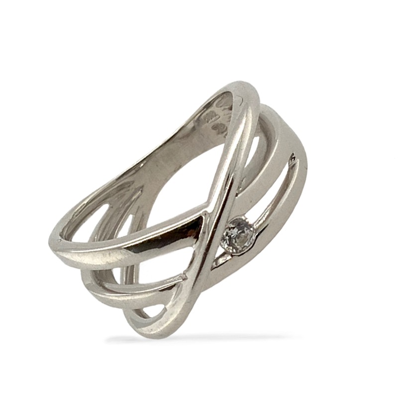 Schmidt Damenring Größe 56 in Silber, 333 Gold mit Zirkonia
