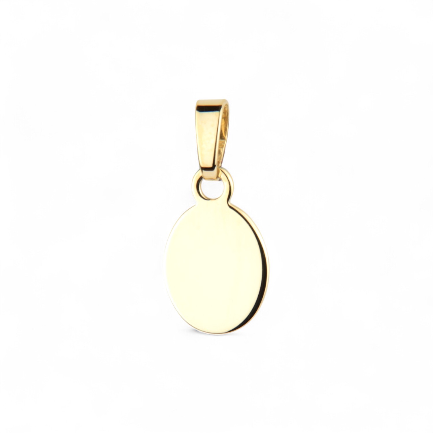 Schmidt Gravurplatte Oval, 333 Gold, 10x8mm, Anhänger in Gold für Alle