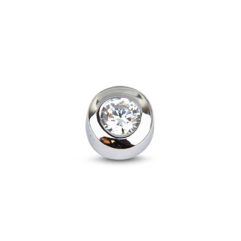 Schmidt Anhänger rund 925 Silber Ø 7mm mit Zirkonia für Damen, silber