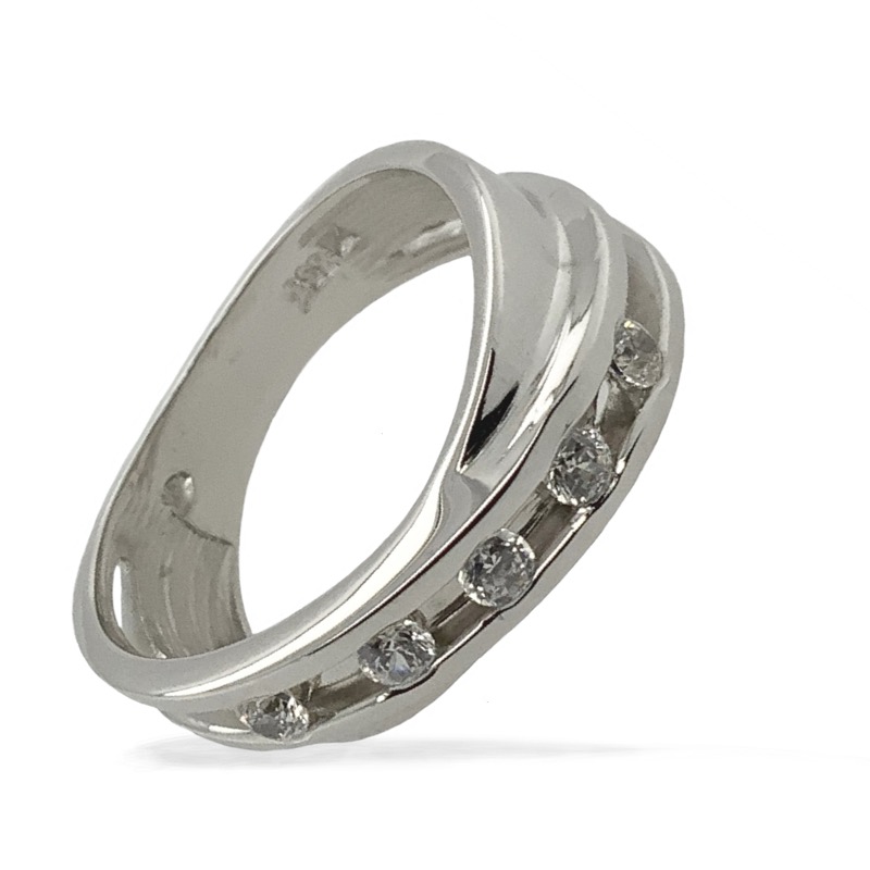 Schmidt Damenring 333 Gold, Zirkonia, silber, Größe 52