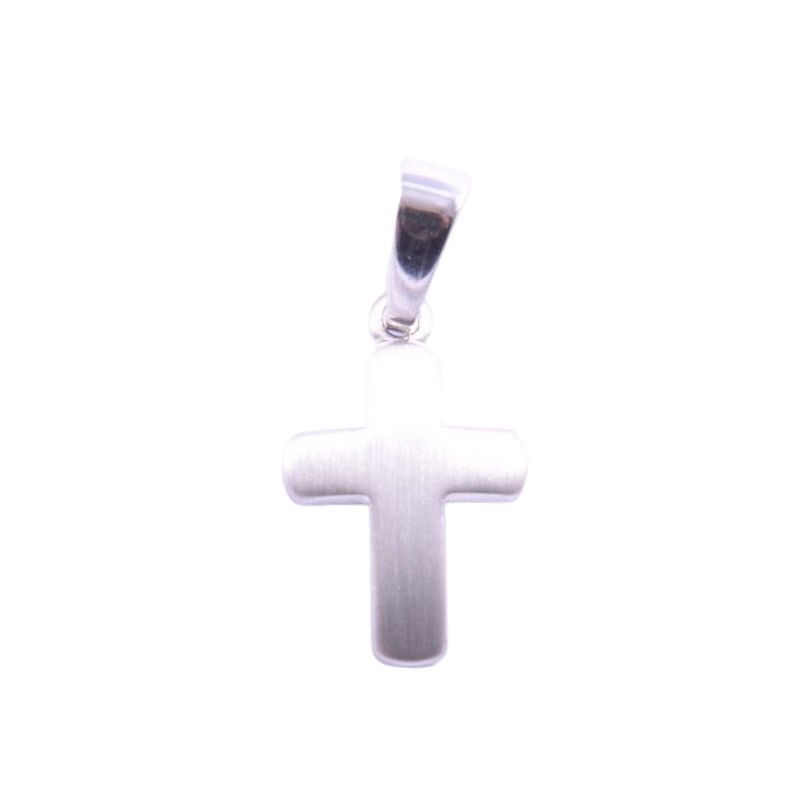 Schmidt Kreuz Matt Anhänger 925 Silber für Damen, Trageort Hals - Hauptfarbe Silber