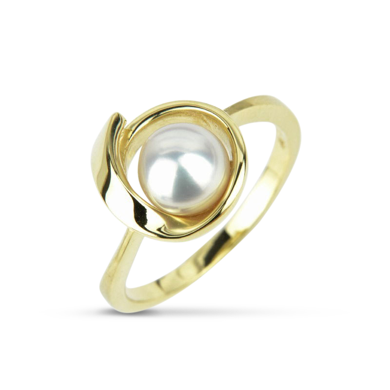 Schmidt Damen Ring Gelbgold 333 mit Süßwasserperle, Größe 54, Hauptfarbe Gold