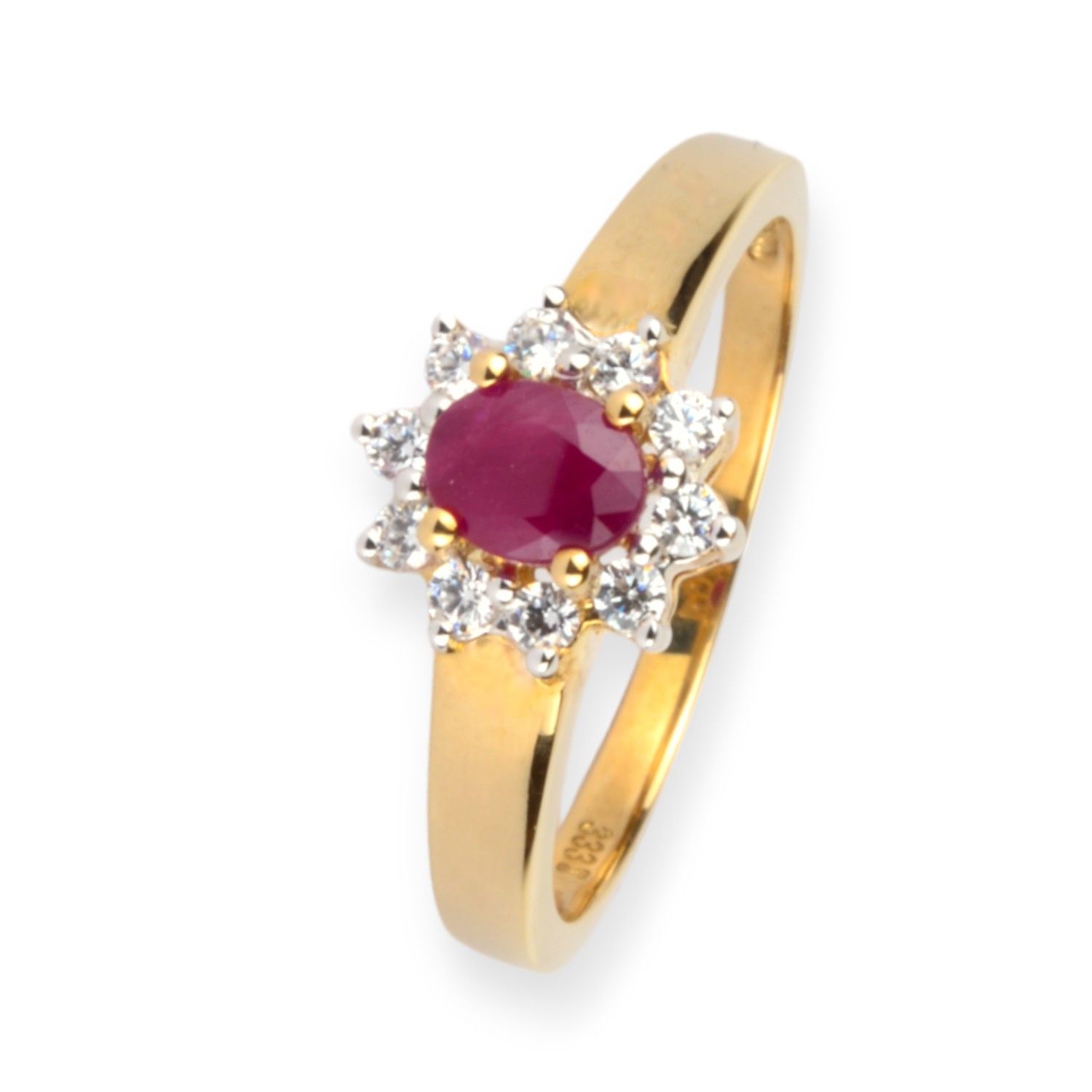 Damenring mit Rubin Gold 333