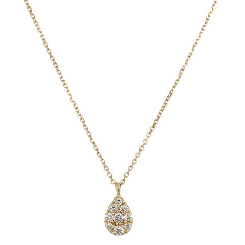 Schmidt Damen Collier in Gold 585 mit 9 Brillanten, Gesamt 0,090 ct, SI
