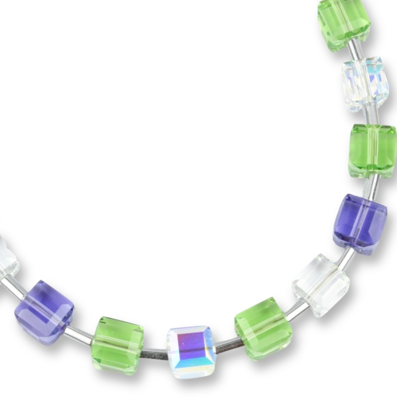 Schmidt Damen Armschmuck in Silber, Blau & Grün – Edelstahl, 19+ cm Länge