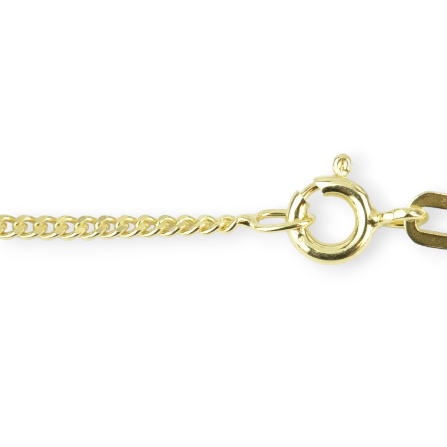 Schmidt Kette Flachpanzer 925 Silber vergoldet, 1,7mm, 40cm für Damen und Kinder