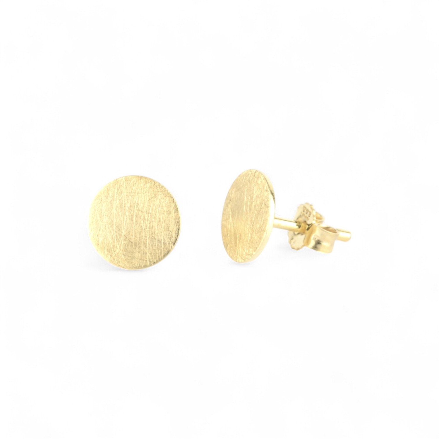 Schmidt Platten Ohrstecker 333 Gold, 8mm - Unisex, goldfarben