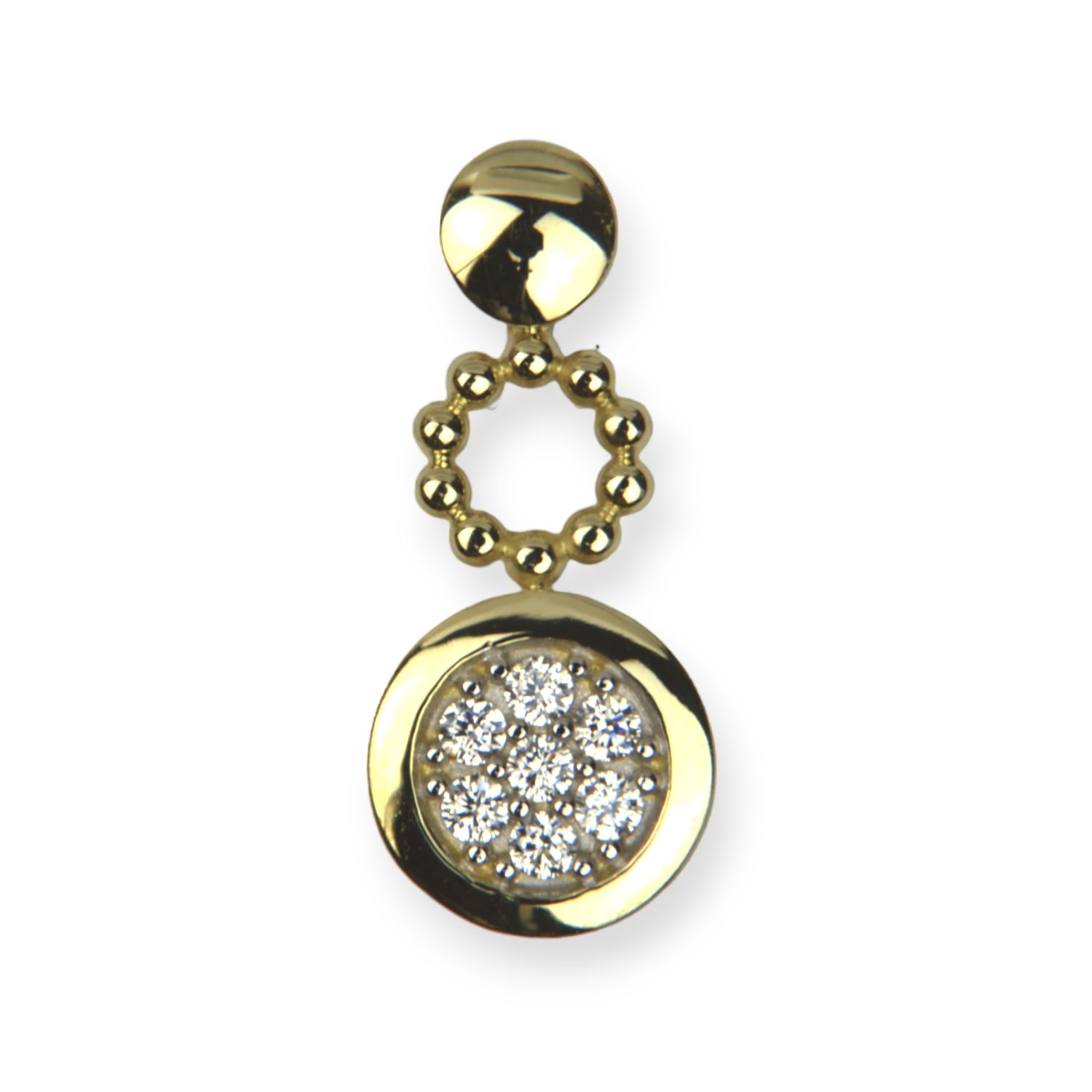 Schmidt Anhänger für Damen, 333 Gold mit Zirkonia, 17.3x7.7mm, goldfarben