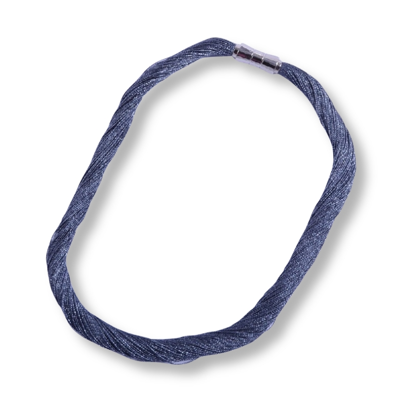 Schmidt Damen Kette 50cm aus Edelstahl mit Magnetschließe, blau