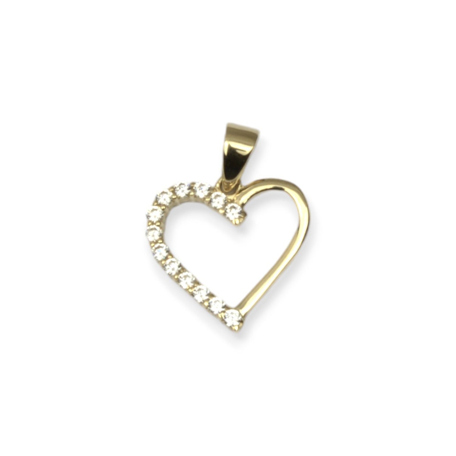 Schmidt Herz Anhänger in Gold 333 mit Zirkonia für Damen, 13,4*13,7mm
