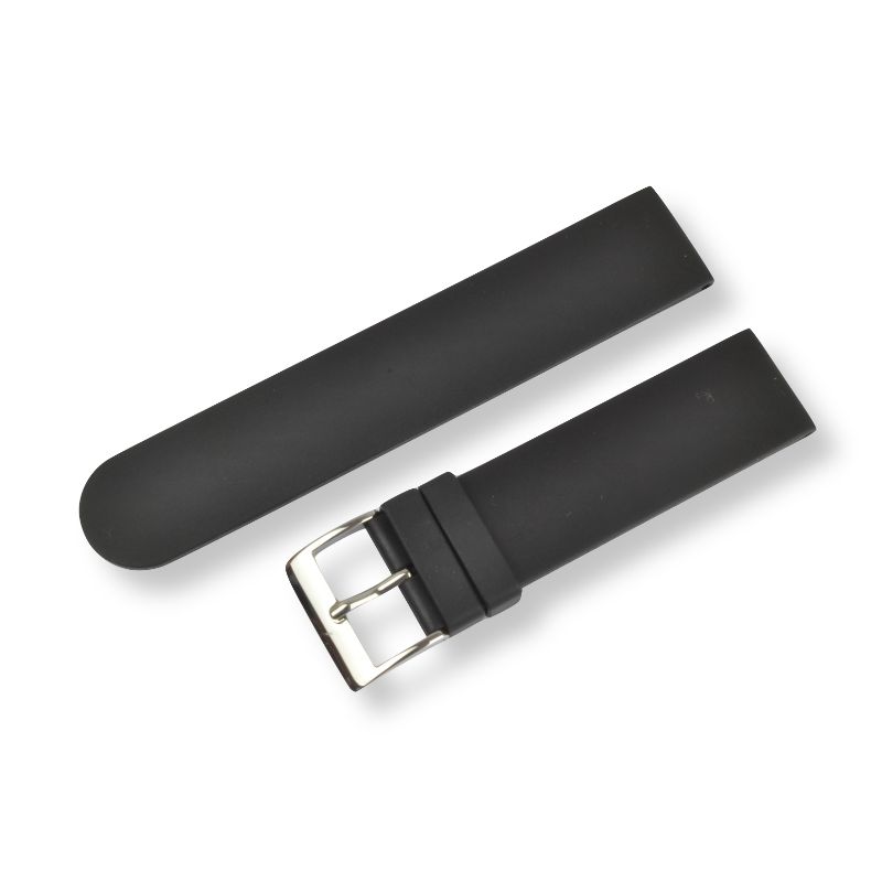 Schmidt Natur-Kautschukband 18 mm – Uhrenarmband in Schwarz für Damen und Herren