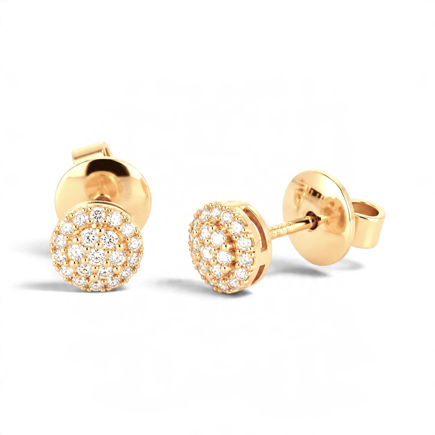 Schmidt Ohrstecker mit Brillanten 585 Gold, 0,13 ct, Top Wesselton/SI – Damen, ca. 5,5 mm