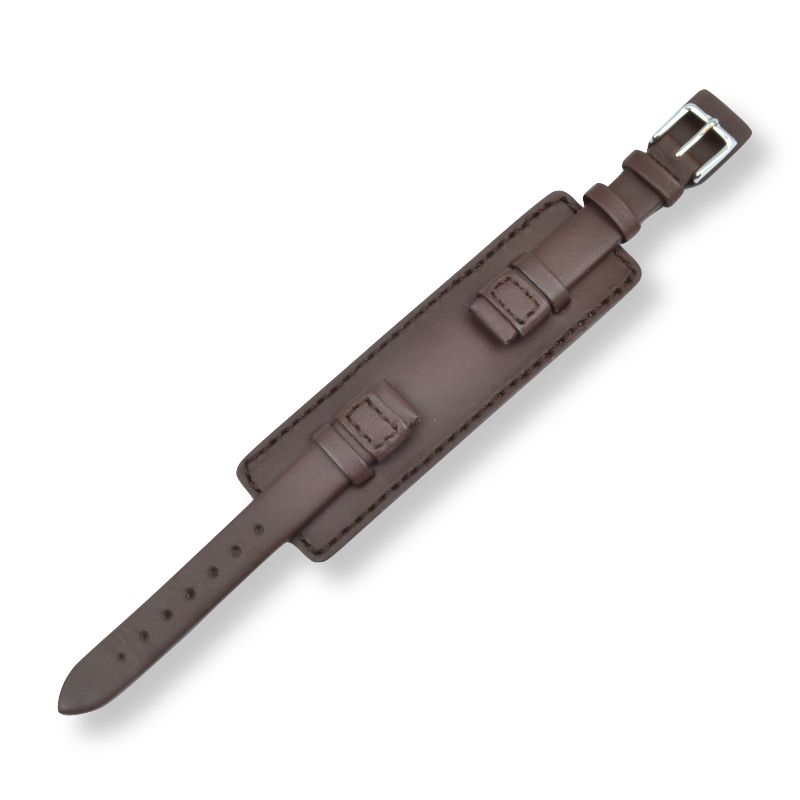 Schmidt Lederband braun für Damen, 12mm Anstoßbreite, Uhrenarmband aus Leder