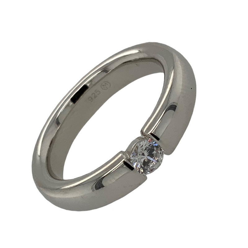 Schmidt Damenring 925er Silber mit Zirkonia, Hauptfarbe Silber, Größe 52