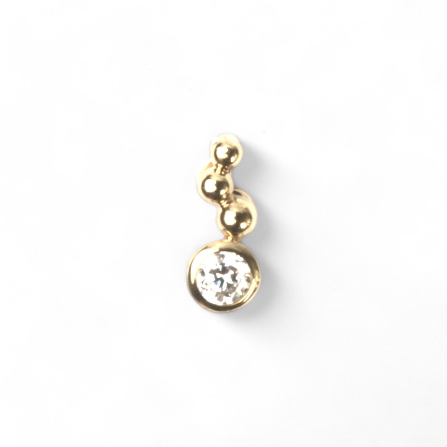 Schmidt Damen Anhänger goldfarben, 11.3*4.7mm, mit Zirkonia