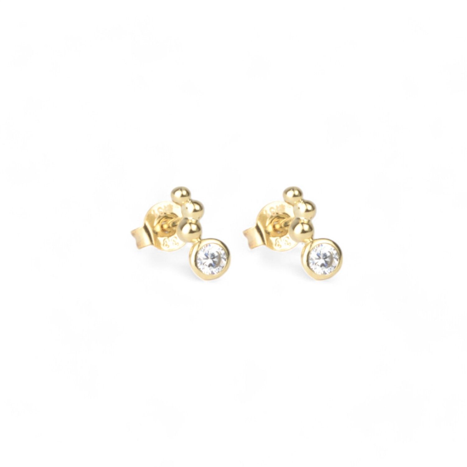Schmidt Damen Ohrstecker 333 Gold mit Zirkonia, 8x3,4mm, goldfarben