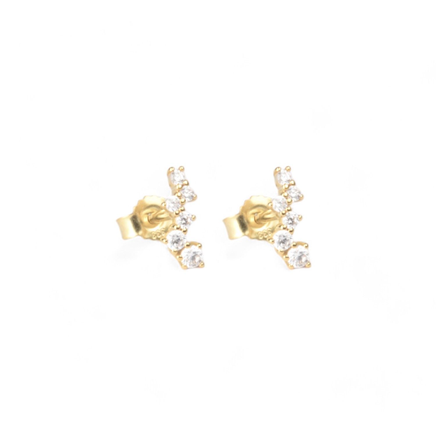 Schmidt Damen Ohrstecker 333 Gold Zirkonia, 9x3,6mm, goldfarben