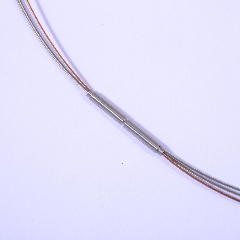 Seilcollier 3-reih. mit rosé