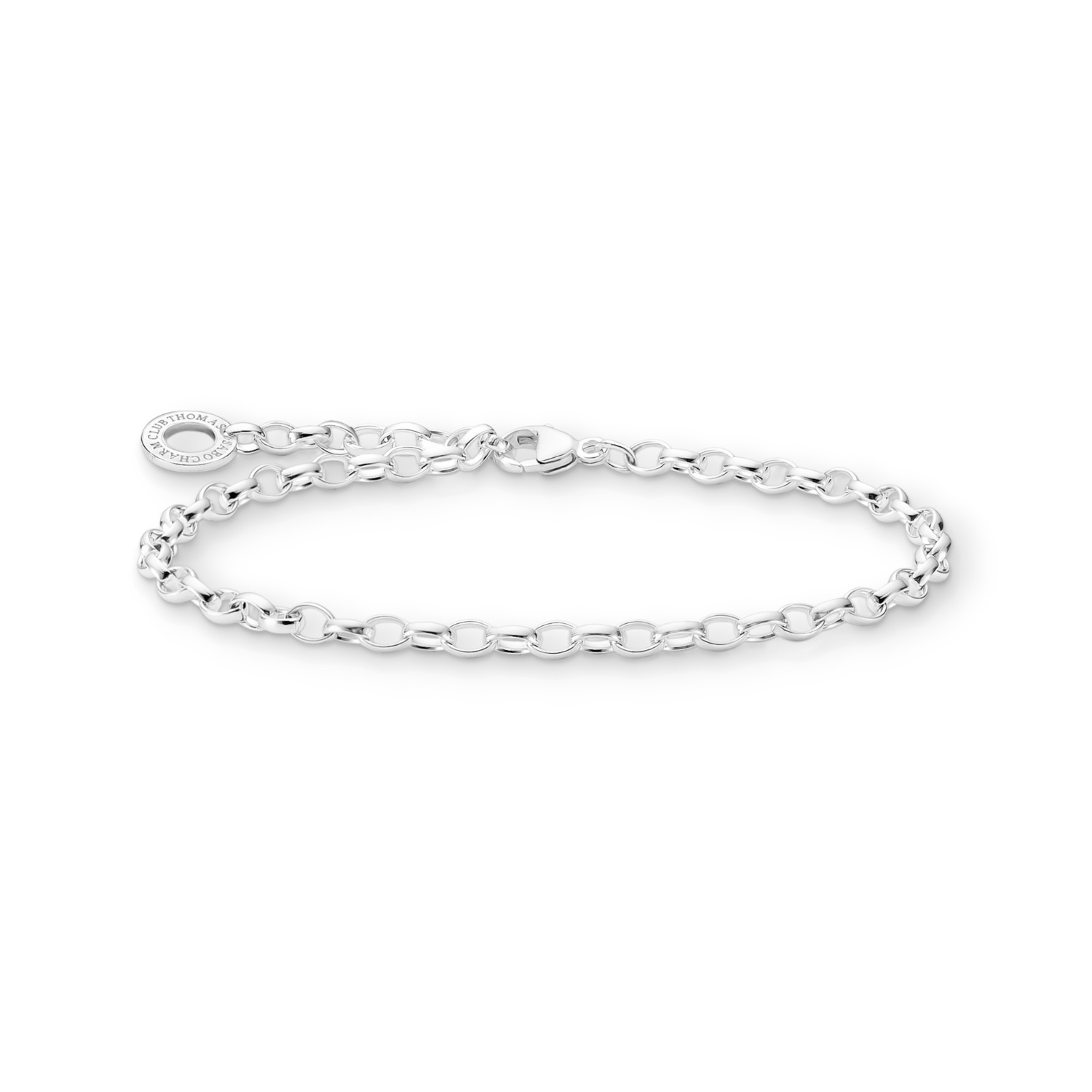 Thomas Sabo Charm-Armband für Damen, 925 Silber, Kettenlänge 19cm, Farbe Silber