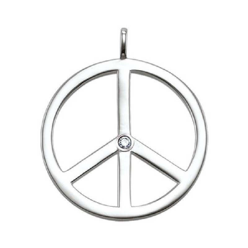 Thomas Sabo Damen Anhänger Peace-Zeichen aus 925er Silber
