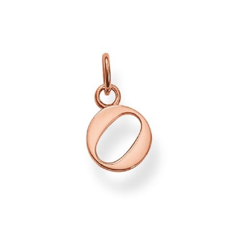 Thomas Sabo Damen Anhänger O, 925er Silber vergoldet, Roségold