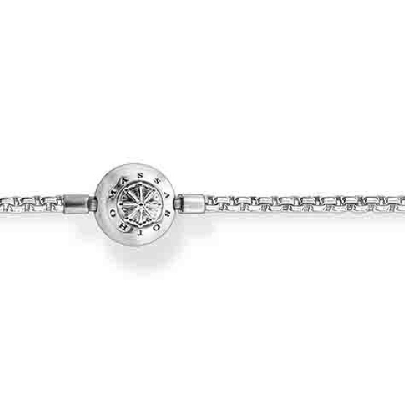 Thomas Sabo Kette für Beads, 925 Silber, Damen, silber & schwarz