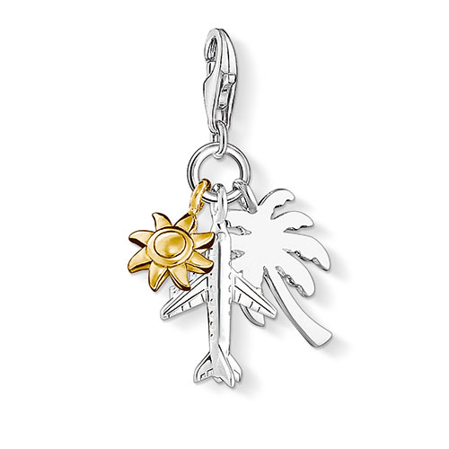 Charm-Anhänger Palme, Sonne,