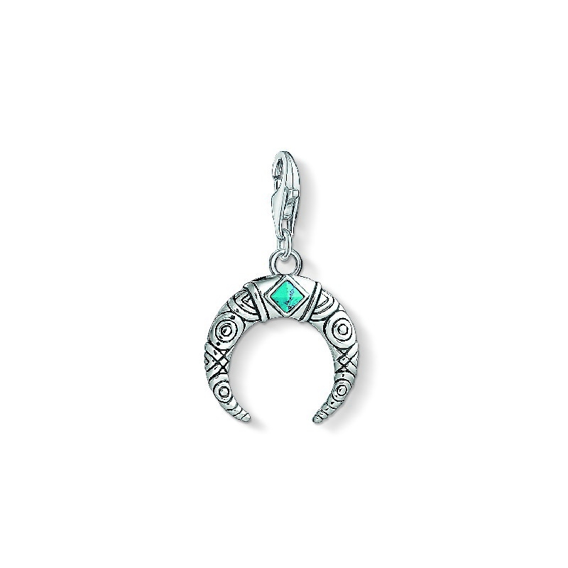Thomas Sabo Charm-Anhänger für Damen, Silber mit Blau