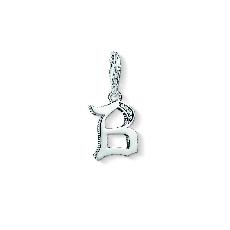 Thomas Sabo Charm-Anhänger B für Damen, Silberfarben, aus Silber