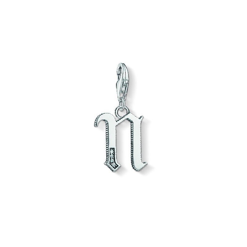 Thomas Sabo Charm-Anhänger N 925er Silber, Zirkonia, Damen, silber