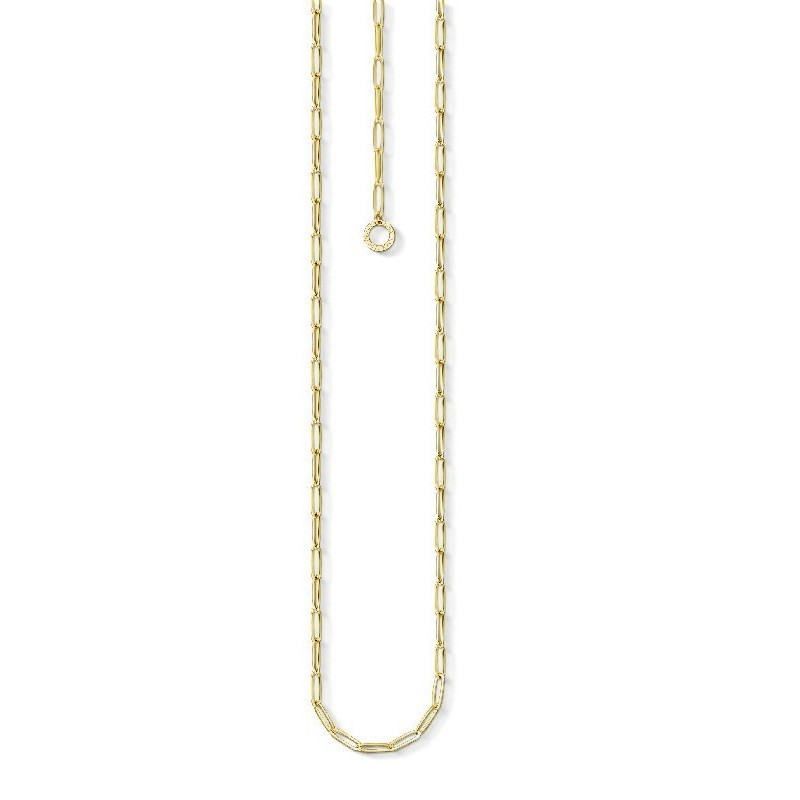 Thomas Sabo Charm Damen-Kette, vergoldetes Silber, 45 cm – gold